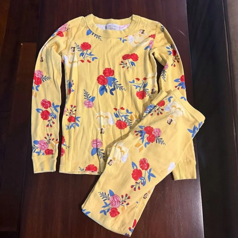 Hanna Andersson Disney Belle Beauty and the Beast Organic Cotton PJs Size 10